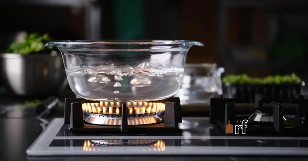water boiling on stove