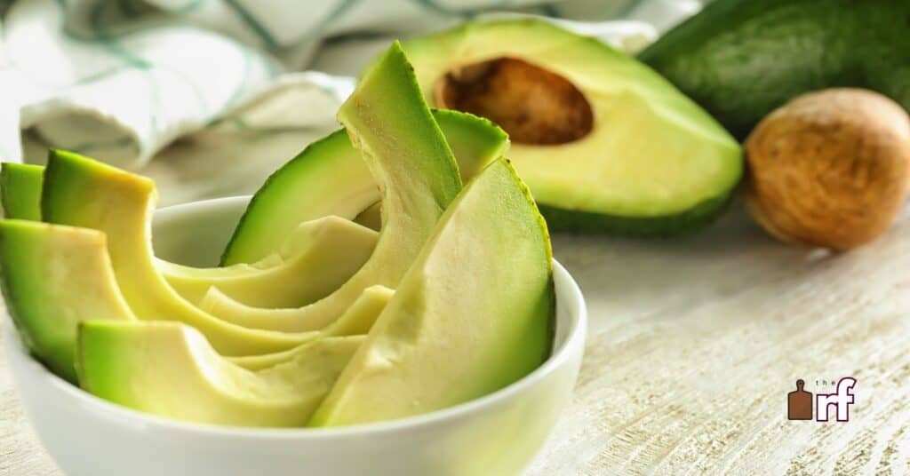 bowl of sliced avocados