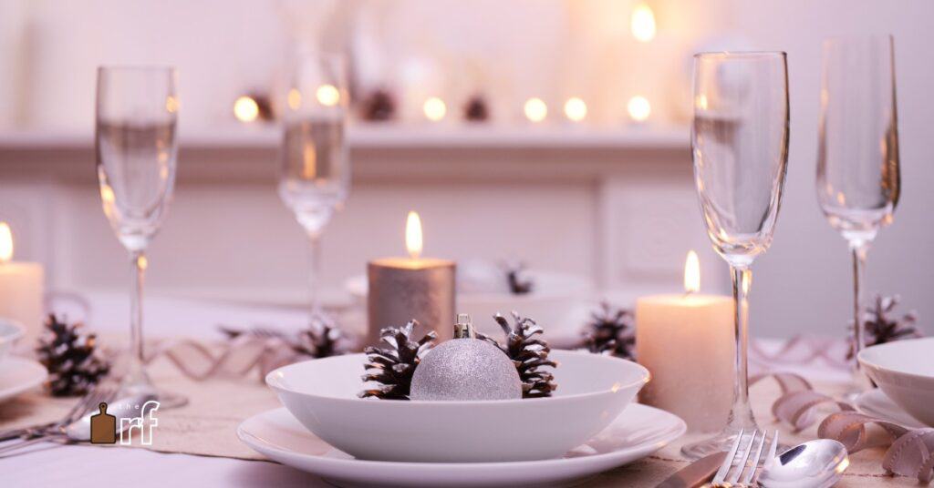 fancy holiday table setting