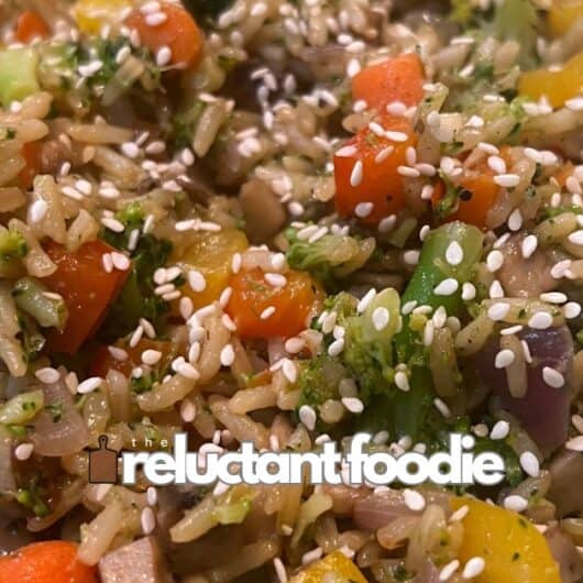 Veggie Fried Rice Without Soy Sauce (or Egg)