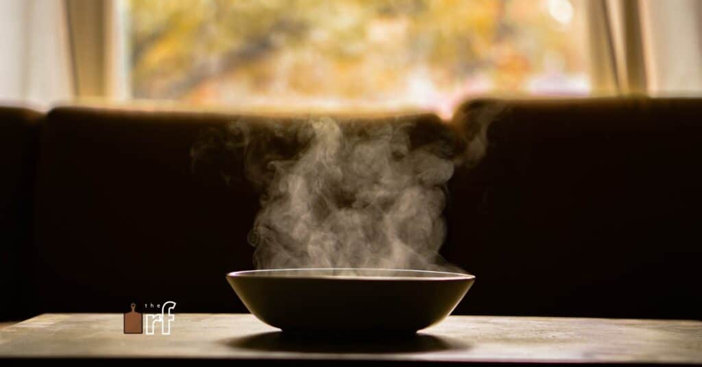 steaming bowl