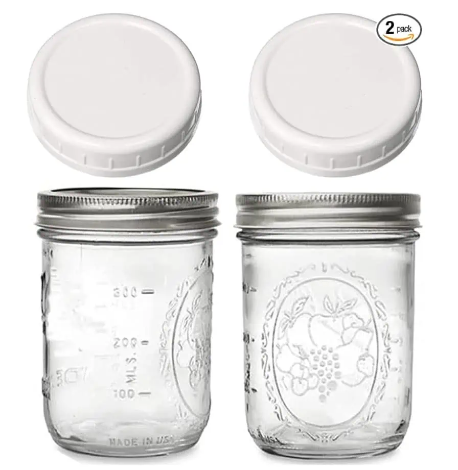 2 pack of mason jars with lids