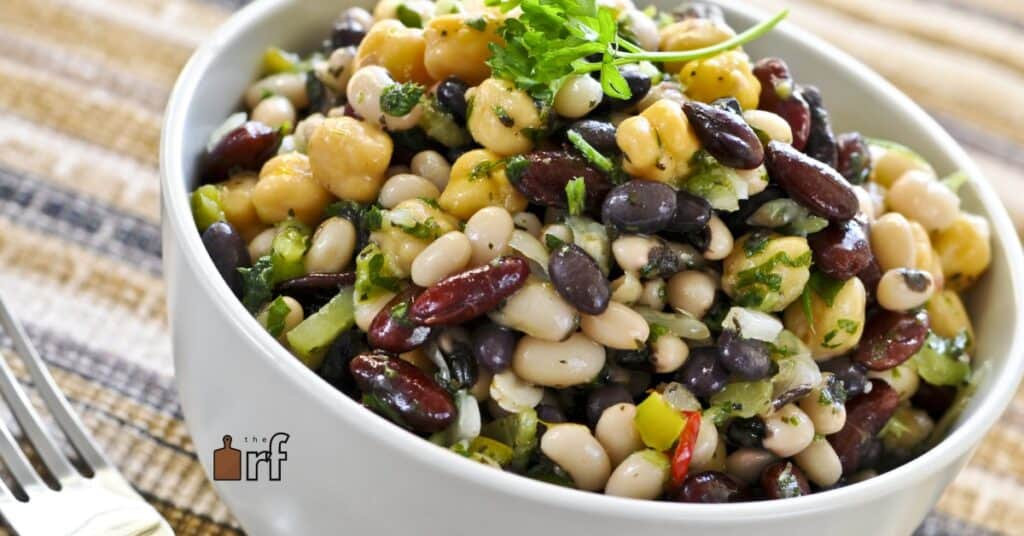 bean and chickpea salad