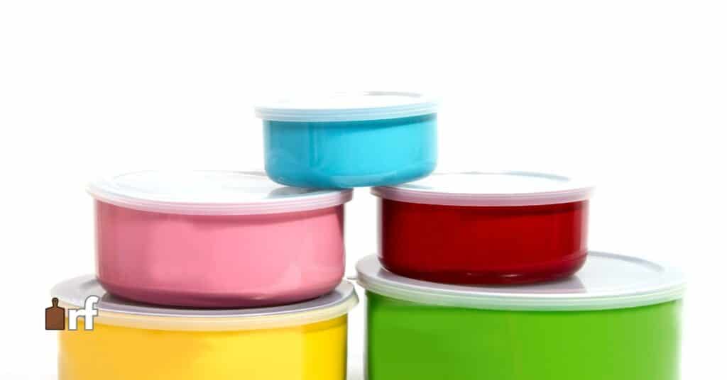 multi color food storage containers