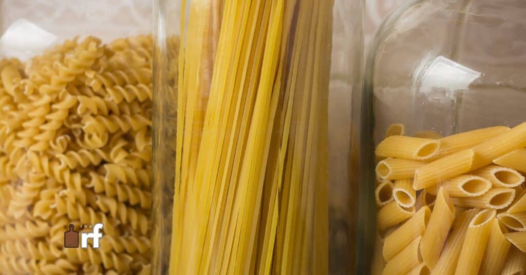 dry noodles in jars